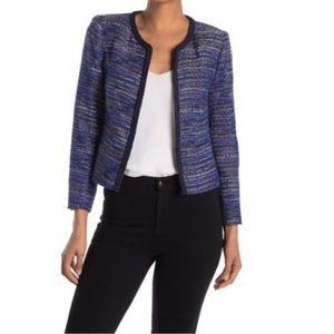 J Crew Multi-Colored Tweed Blazer Suit Office Jacket Blue XXL